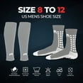 thumbnail image 3 of MediCaptain Soccer Grip Socks, Shin Guards, Pre-Cut Sock Sleeves, and Guard Straps Bundle Pack - Essential Equipment for Soccer Players - for Mens, Women with Size 8 to 12 US Men Shoe Size (Gray), 3 of 8