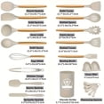thumbnail image 4 of 21pcs/set, Silicone Utensil Set, Kitchen Utensil Set, Safety Cooking Utensils Set, Non-Stick Cooking Utensils Set With Wooden Handle, Washable Modern Cookware, Kitchen Stuff, Kitchen Gadgets, Kitchen, 4 of 9