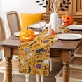 thumbnail image 3 of Table Runner Dresser Scarves 70 Inch Long,Halloween Pumpkin Ghost Face Black Cat Linen Dining Table Runners Bat Cartoon Style Tabletop Scarf for Wedding Holiday Party Kitchen, 3 of 9