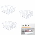 thumbnail image 1 of Cesta de almacenamiento debajo del estante, paquete de 3 cestas de almacenamiento de alambre para cocina, oficina, despensa, baño, armario, 1 of 5