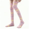 thumbnail image 2 of Roncen Womens Thigh High Fuzzy Socks Warm Winter Over Knee High Long Heart Print Fluffy Cozy Fleece Socks, 2 of 7