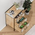 thumbnail image 5 of Floor Storage Cabinet, Vanity Side Cabinet with 3 Drawers, Free Standing Tower Organizer for Living Room, Bedroom, Hallway, Entryway, 5 of 7