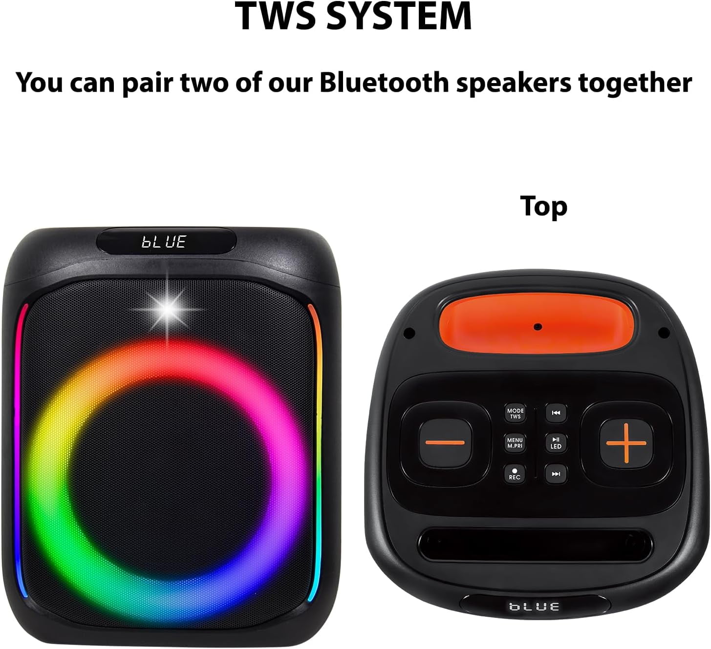 Boytone BT-63K Bluetooth Karaoke Machine - Portable Outdoor Wireless Speaker System with 8” Subwoofer Wire Microphones, Remote Control High-Fidelity Sound for Home Party Entertainment