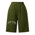 thumbnail image 4 of Woman Elastic Solid Color Shorts Button Down Half Pants With Pocket Casual Short Pant Wide Leg Shorts Women Shorts Dressy Casual Chafing Shorts for Women Knee Length Shorts Women Sequin Shorts for, 4 of 5