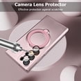thumbnail image 6 of Compatible with Samsung Galaxy S22 Ultra Case with Magnetic Ring Holder [Compatible with Magsafe & Camera Lens Protector] Soft TPU Shockproof Kickstand Phone Case for Galaxy S22 Ultra Pink, 6 of 12