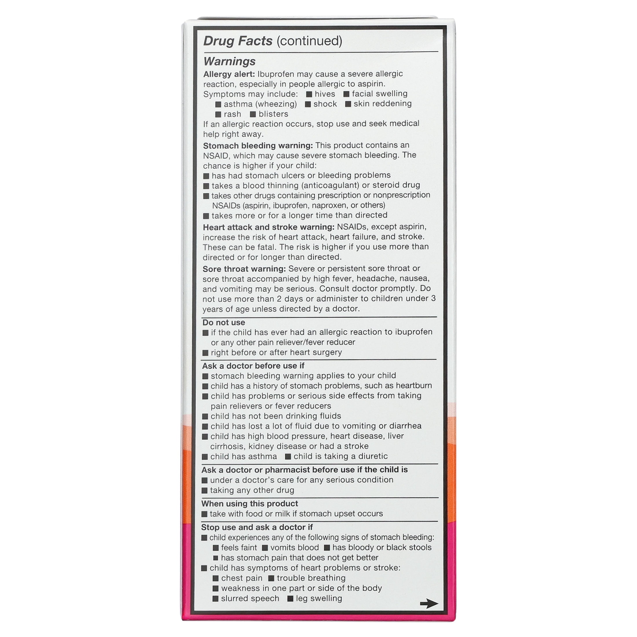 Equate Infants' Dye-Free Ibuprofen Oral Suspension Concentrated Drops, 50 mg, Berry Flavor, Ages 6 Mos to 23 Mos, 1 fl oz.