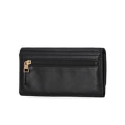 Time and Tru Women's Piper Clutch Wallet, Solid Black