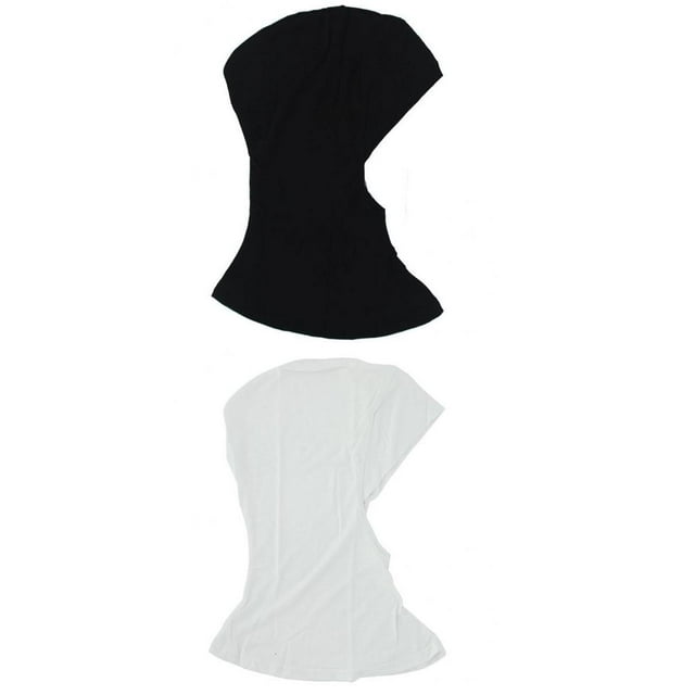 2 / Set Mujeres Musulmanas Hijab Underscarf Hijab Bufanda Blanco Y Negro Sunnimix Gorra Hijab Mujer