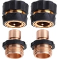 thumbnail image 1 of Garden Hose Quick Connectors, 3/4 Inch, 2 Sets (2 Female+2 Male) Water Hose Quick Connect Fittings, Hose Fittings, 1 of 4