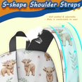 thumbnail image 5 of Highland Cow and Leaf Print 17" Waterproof Oxford School Backpacks for Teens, S-Shape Padded Straps, for School, Travel, Hiking, Camping, 5 of 5