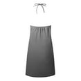 thumbnail image 4 of SMihono Beach Dresses for Women 2025 Summer Tie-Waist Flowy Gradient Casual Dress with Adjustable Straps for Vacation Gray M, 4 of 5