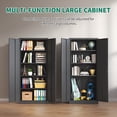 thumbnail image 3 of Garage Storage Cabinet with Doors and 4 Adjustable Shelves, Alvantor 72" Tall Metal Garage Cabinet , Lockable Tool Storage Cabinets for Garage, Home, Office Black, 3 of 7