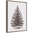 thumbnail image 4 of Kate and Laurel Framed Canvas Wall Art Print 'Vintage Evergreen Fir Tree lllustration I' by The Creative Bunch Studio, 18 x 24 Sylvie Dark Gold Frame, Vintage, Landscape Art for Wall Decor, 4 of 8