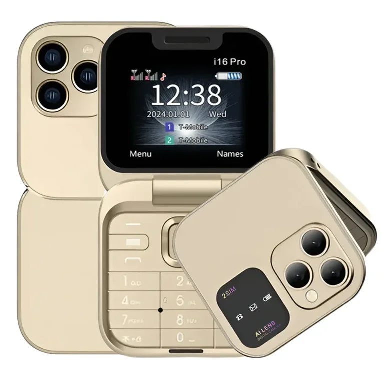 Mini 2G Flip Phone, 1.77-inch, Dual SIM, MP3 Magic Voice, Camera