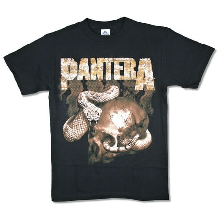 - Pantera Rattler Snake Skull Black T Shirt