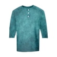 thumbnail image 6 of CCRFTGI Polo Shirts for Men Henley 3/4 Sleeve Raglan Casual Fashion Tie Dye Shirts Sport Athletic Button Down Workout 2026 Summer Tee Tops Navy XL, 6 of 8