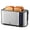 Silver, variant on Asoricing 2 Slice Toaster, 6 Toast Settings with Cancel Function, Removable Crumb Tray for Easy Cleaning, Wide Slot Toaster for Breads, Bagels, English Muffins & Waffles