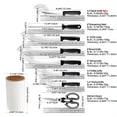 thumbnail image 4 of 16Pcs Black Stainless Steel Kitchen Knife Set with Universal Knife Block, Nonstick No Scratch, All-in-One with Sharpener  Scissors, Premium Gift for Home Kitchen, 4 of 6