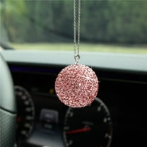 Crystal Car Pendant for Rearview Mirror, Bling Bling Decoration, Rhinestone and Metal Material, Elegant Hanging Ornament for Car Interior