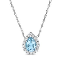 Everly Women's Topaz 10k White Gold Necklace