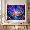 thumbnail image 4 of Magical Forest with Glowing Lotus Flowers and Waterfall, Dreamy Fantasy for Nature Lovers, Digital Art Wall Decor, Holiday Gift, Tapestry Wall Hanging for Bedroom and Living Room, 4 of 5