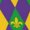 Mardi Gras, variant on Xecao Mardi Gras4 print women's scoop neck, loose-fit workout tank tops for the gym.