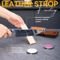 thumbnail image 4 of Rolling Knife Sharpener Kit – Magnetic 4-Angle Base, 3.86 Inches Longer Wooden Roller, 4 Grit Discs (1000/400 Diamond & 3000 Maroon / 6000 White Ceramic) and Leather Strop, 4 of 7