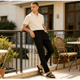 thumbnail image 3 of HBDesign Men's Linen Blend Pants, Lightweight Breathable Trousers for Business Daily Wear, 3 of 7