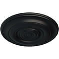 thumbnail image 3 of Ekena Millwork 18"OD x 1 1/2"P Niobe Ceiling Medallion (Fits Canopies up to 8 5/8"), Hand-Painted Steel Gray, 3 of 5