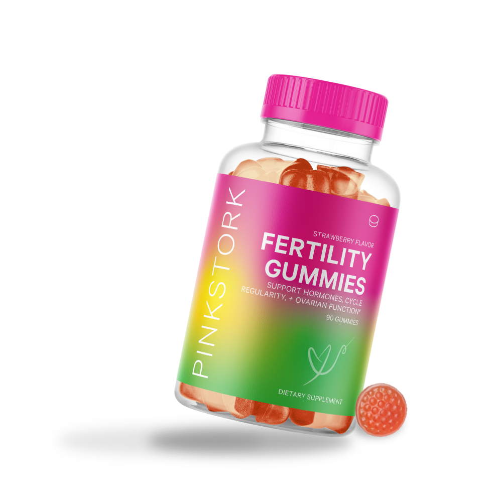 Pink Stork Fertility Gummies Strawberry Fertility Supplements for