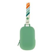 Infantino PaciPod - Premium Silicone Pacifier Holder, Attaches to Stroller or Diaper Bag, Stores up to 2 Pacifiers, Easy to Clean, Unisex, Sage