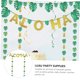 thumbnail image 4 of ADDHAT 3Ud Banner Decorativo De Fiesta Hawaiana Estilo Tropical Con Hojas Y Piñas, 4 of 8