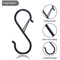thumbnail image 2 of 12PCS S Hooks for Hanging, S Shaped Hooks for Racks/Shelf/Rod, Black S Hooks for Hanging Kitchen Utensil/Plants/Pots and Pans,Home Organization Accessories, 2 of 8