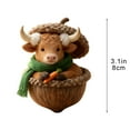 thumbnail image 2 of DAMAI 2026 Highland Cow Acorn Ornaments, 2D Acrylic Farm Hibernating Animal Christmas Tree Decorations, Cozy Highland Cattle Rustic Holiday Home Decor for Farmhouse, Xmas Gift Fillers, 2 of 6