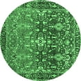 thumbnail image 1 of Ahgly Company Indoor Round Persian Emerald Green Traditional Area Rugs, 6' Round, 1 of 4