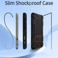 thumbnail image 4 of BMOUO Case for All-New Amazon Fire HD 8 & HD 8 Plus Tablet (Only 12th Gen,2024/2022), Layer Duty Shockproof Rugged Case with Kickstand, Black+Red, 4 of 7