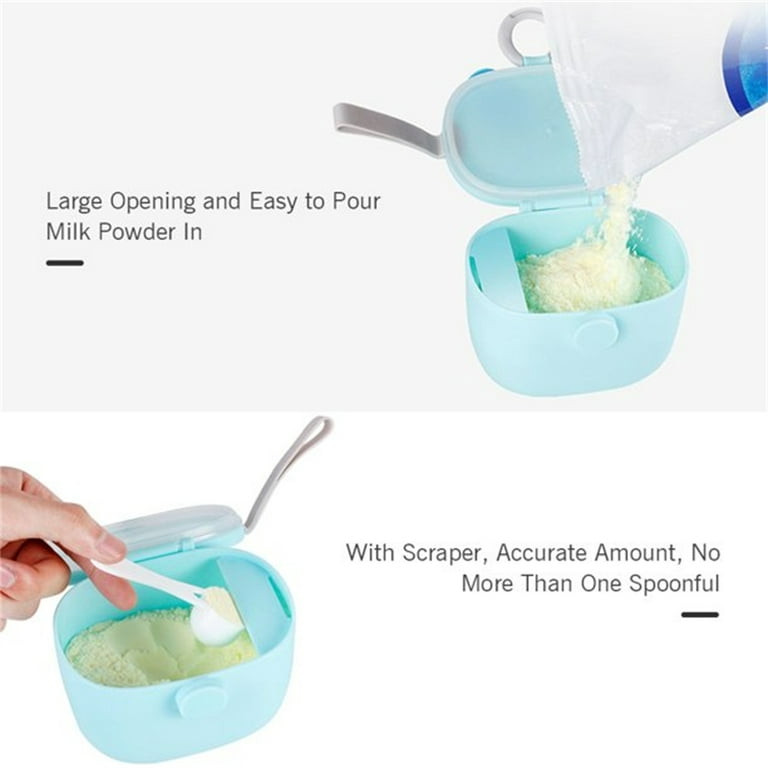 2Packs Portable Milk Powder Container with Spoon Snack Travel
