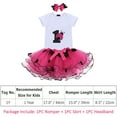 thumbnail image 5 of FYMNSI Baby Girls Ladybug 1st First Birthday Party Cake Smash Outfit Cotton Short Sleeve Romper Bodysuit Princess Tutu Tulle Skirt Bowknot Headband Set for One Year Old Photo Shooting 1 Year Hot Pink, 5 of 8