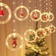thumbnail image 1 of Luces de cortina de Navidad, 3M 100LEDs Luces de cadena de cortina 8 modos de iluminación con temporizador Guirnalda de Navidad 3D Impermeable IP65 Luces Decoración para ventana Balcón Terraza Dormitorio Hogar ER, 1 of 4