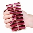 thumbnail image 5 of Buy 2 Get 1 FREE, Nail Polish Strips with Nail File, Purple Glitter Cat Eye Gel Nail Stickers, Self-Adhesive Full Nail Wraps for Women, Salon-Quality Long Lasting Nail Art Decals for DIY Manicure, 5 of 9