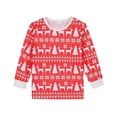 thumbnail image 4 of Pjs pour Enfants Tenue Parent-Enfant Costumes de Noël Patchwork à Carreaux Imprimés Vêtements de Maison Col Rond Manches Longues Pyjamas Ensemble Deux Pièces Enfants Pyjamas Mignons en Liquidation, 4 of 9