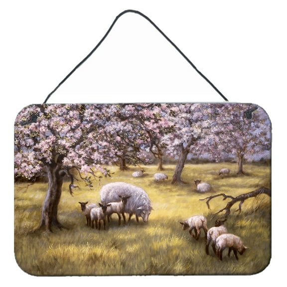 Carolines Treasures BDBA0133DS812 Sheep by Daphne Baxter Wall or Door Hanging Prints  8x12 multicolor