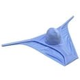 thumbnail image 3 of Botmois Men Briefs Shiny Enhance Bikini Bulge Pouch Ruched Skimpy Underwear Light Blue L, 3 of 3