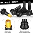 thumbnail image 2 of Bgsha Tire VALVE STEMS TR 413 Snap-In Car Auto Short Rubber Tubeless Tyre Black, 2 of 9