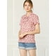 thumbnail image 4 of Blusa Estampado De Cereza Allegra K Cuello Con Corbata De Lazo Para Mujer Rosa XS, 4 of 6