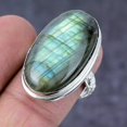 thumbnail image 2 of Natural Labradorite Gemstone Handmade 925 Sterling Silver Jewelry Ring S.10, 2 of 2