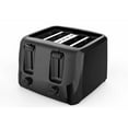 Mainstays 4Slice Toaster Black with 6 Shade Settings and Removable