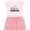 Pink With Stripes, variant on Inktastic Mimi's Princess Crown and Flowers Girls Toddler Dress