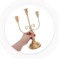 thumbnail image 5 of FOMIYES Decorative Golden Iron Candle Stand with Vintage Charm for Indoor Home Decor, 5 of 7