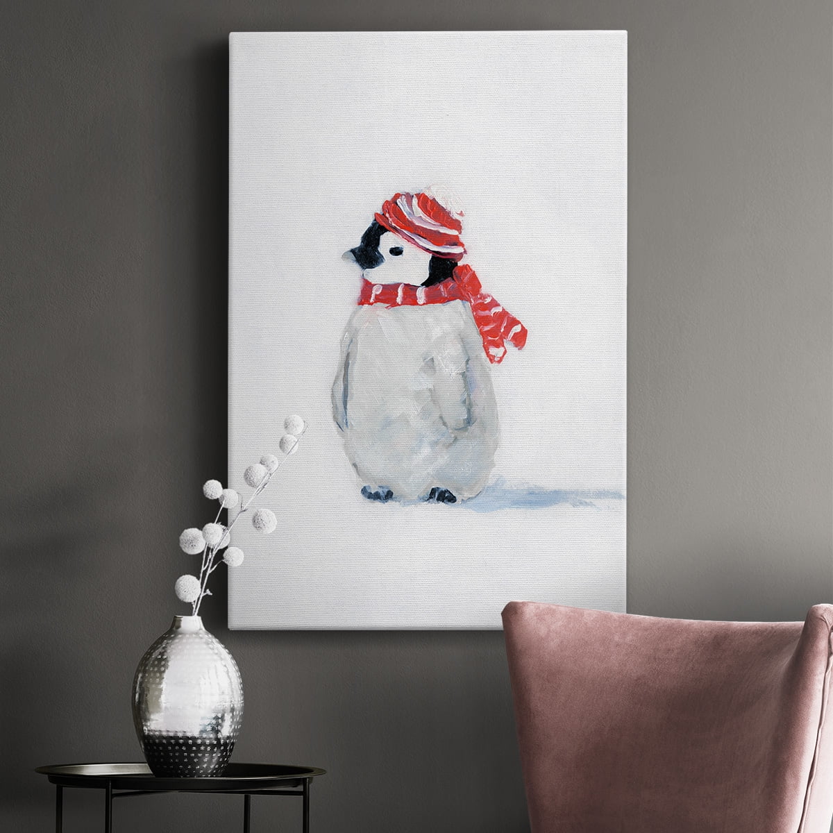 Wexford Home 18X27 Penguin Play II Premium Gallery Wrapped Canvas - Ready to Hang